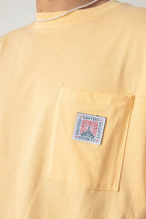 Tee-shirt Pocket Flower Society Vanille