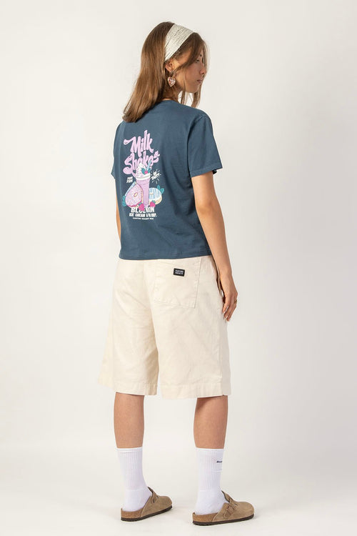 Camiseta Washed Milkshake Navy