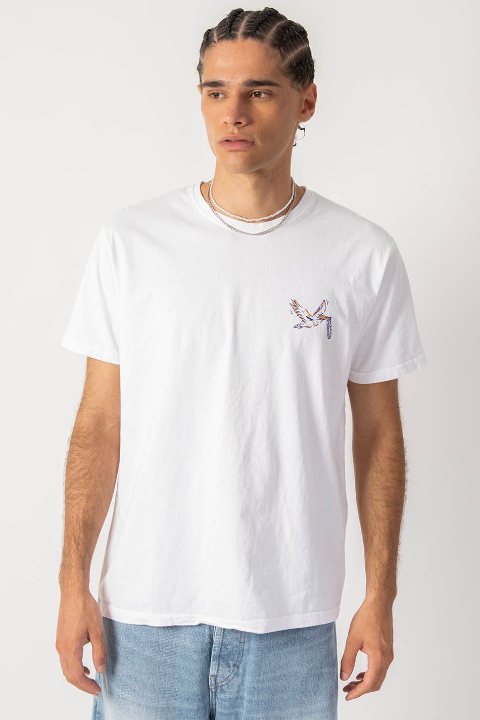 Tee-shirt Washed Beach Bar White