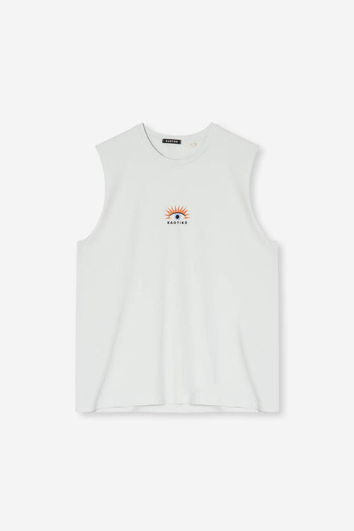 Camiseta Tank Top Washed Eye Cemento