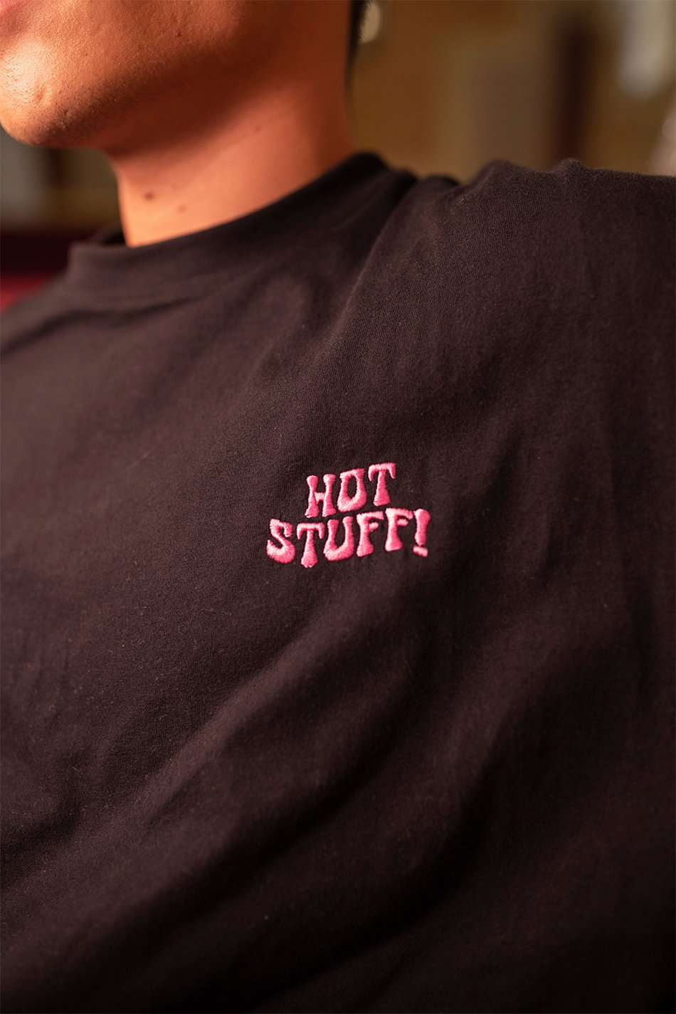 Tee-shirt Hot Stuff Heart Black