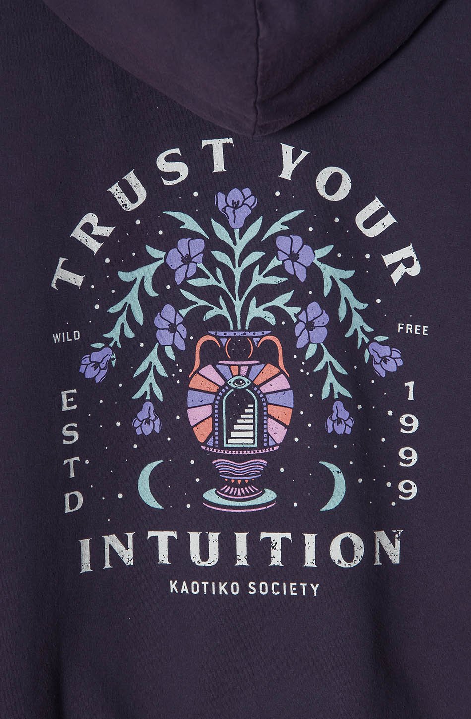 Sweat-shirt Washed Trust Your Intuition Dark Lilac