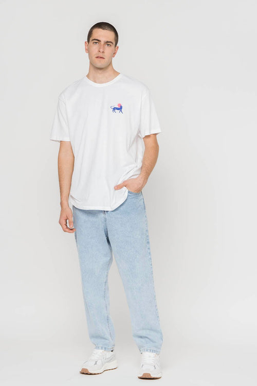 Tee-shirt Washed Elements Ocult White