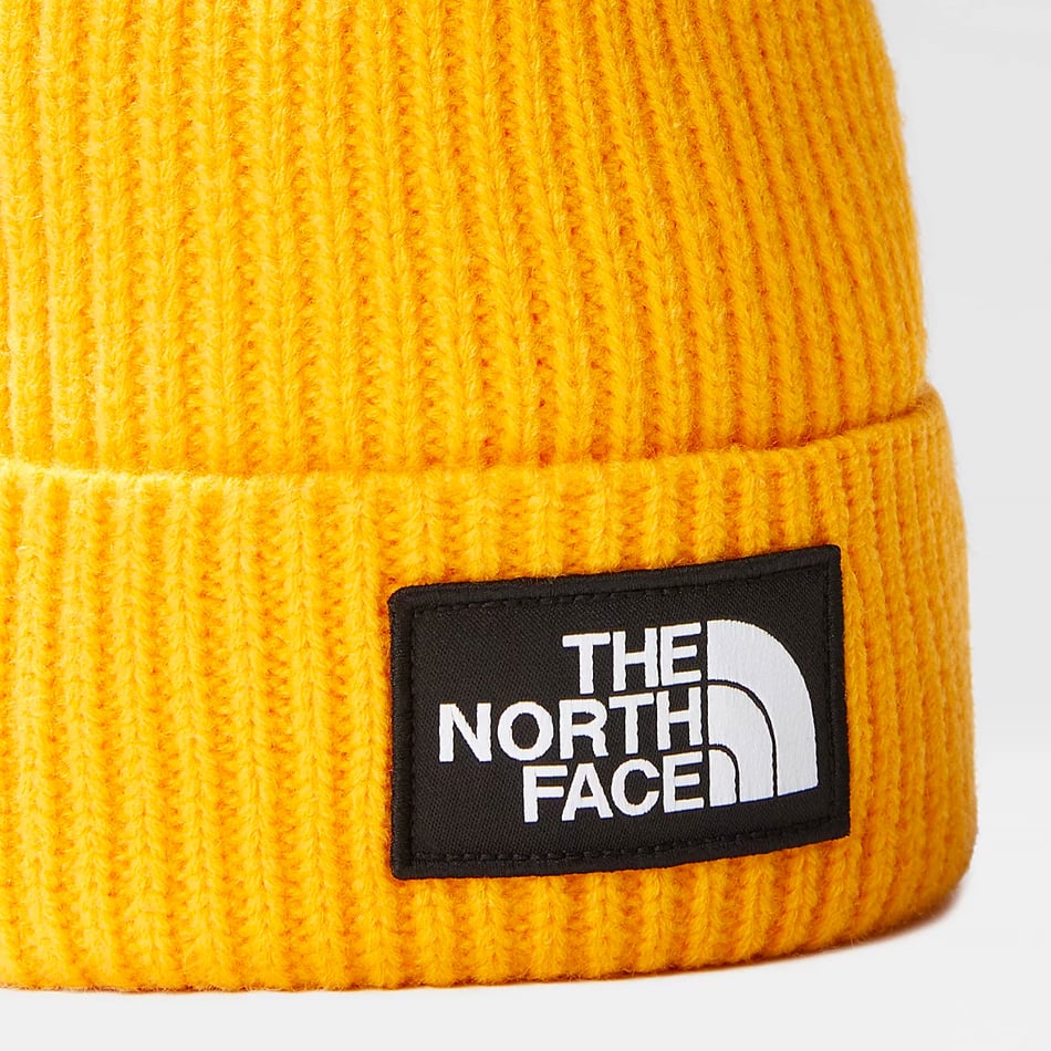 Bonnet The North Face Logo Box Cuffed Yellow