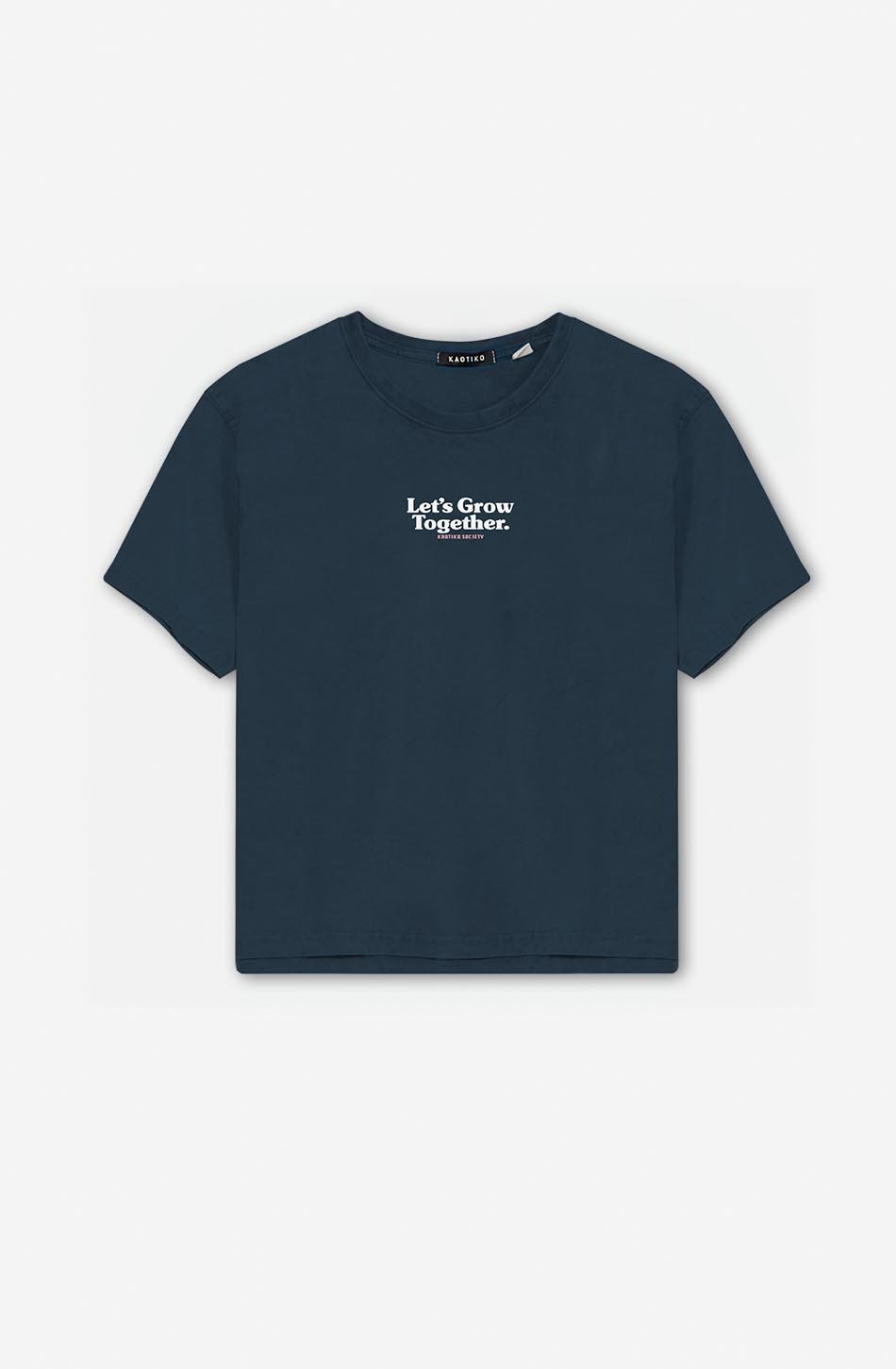 Tee-shirt Washed Let's Grow Navy