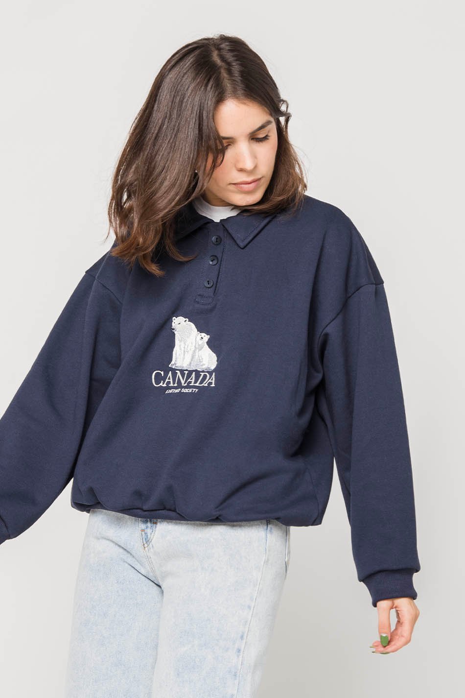 Sweat-shirt Bear Canada Navy