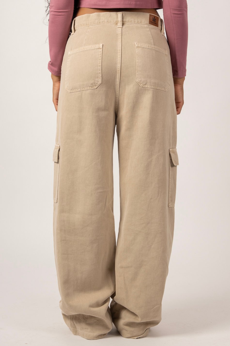 Pantalon Cargo Wide Leg Ivory