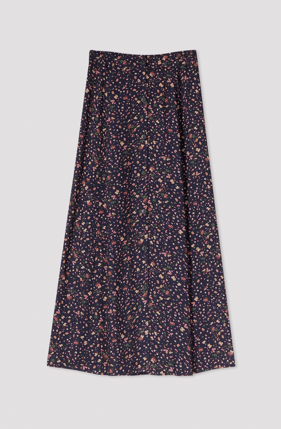 Jupe Midi Navy / Pink Flowers