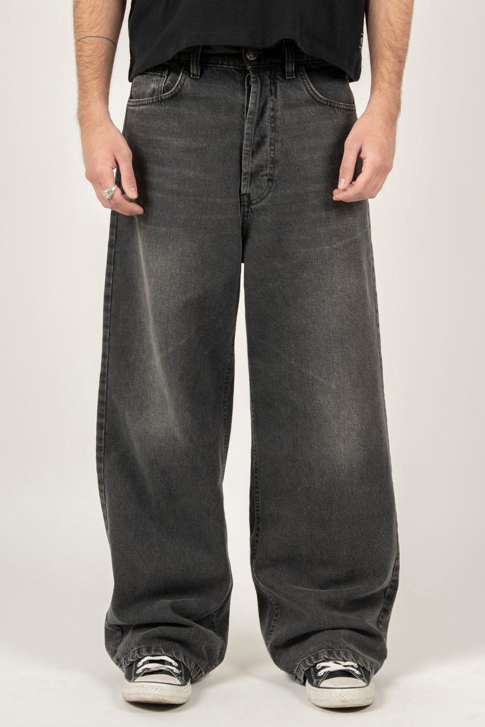 Pantalon Losse Baggy Denim Black