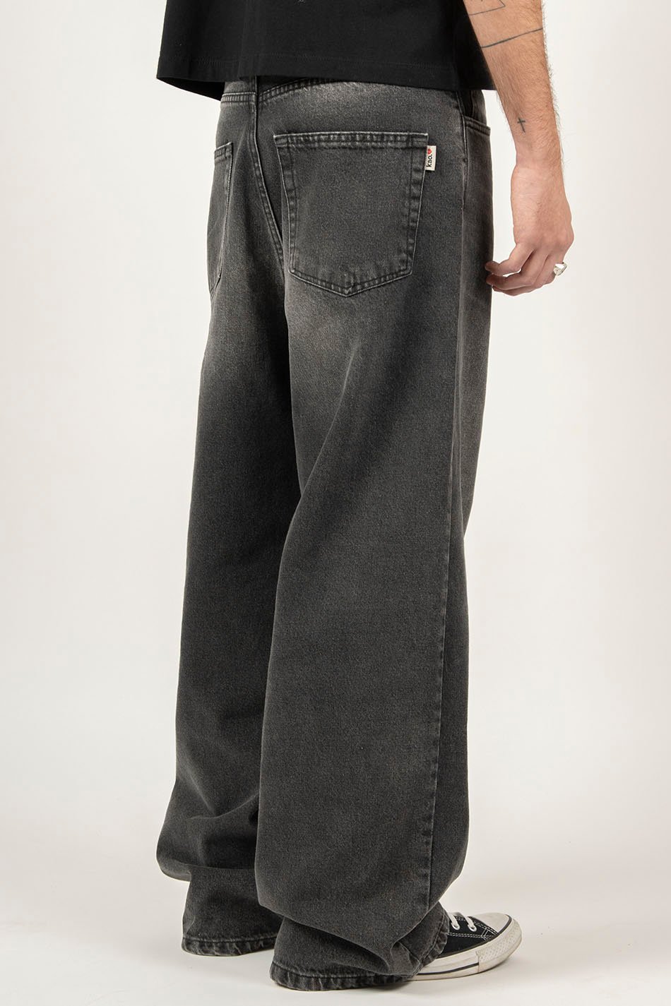 Pantalon Losse Baggy Denim Black