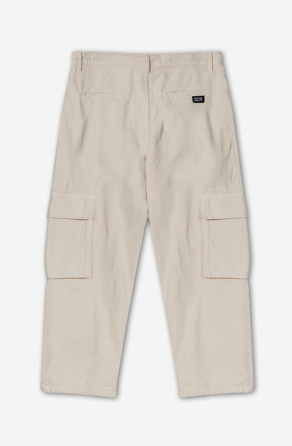 Pantalon Cargo Relaxed Canvas Ivory