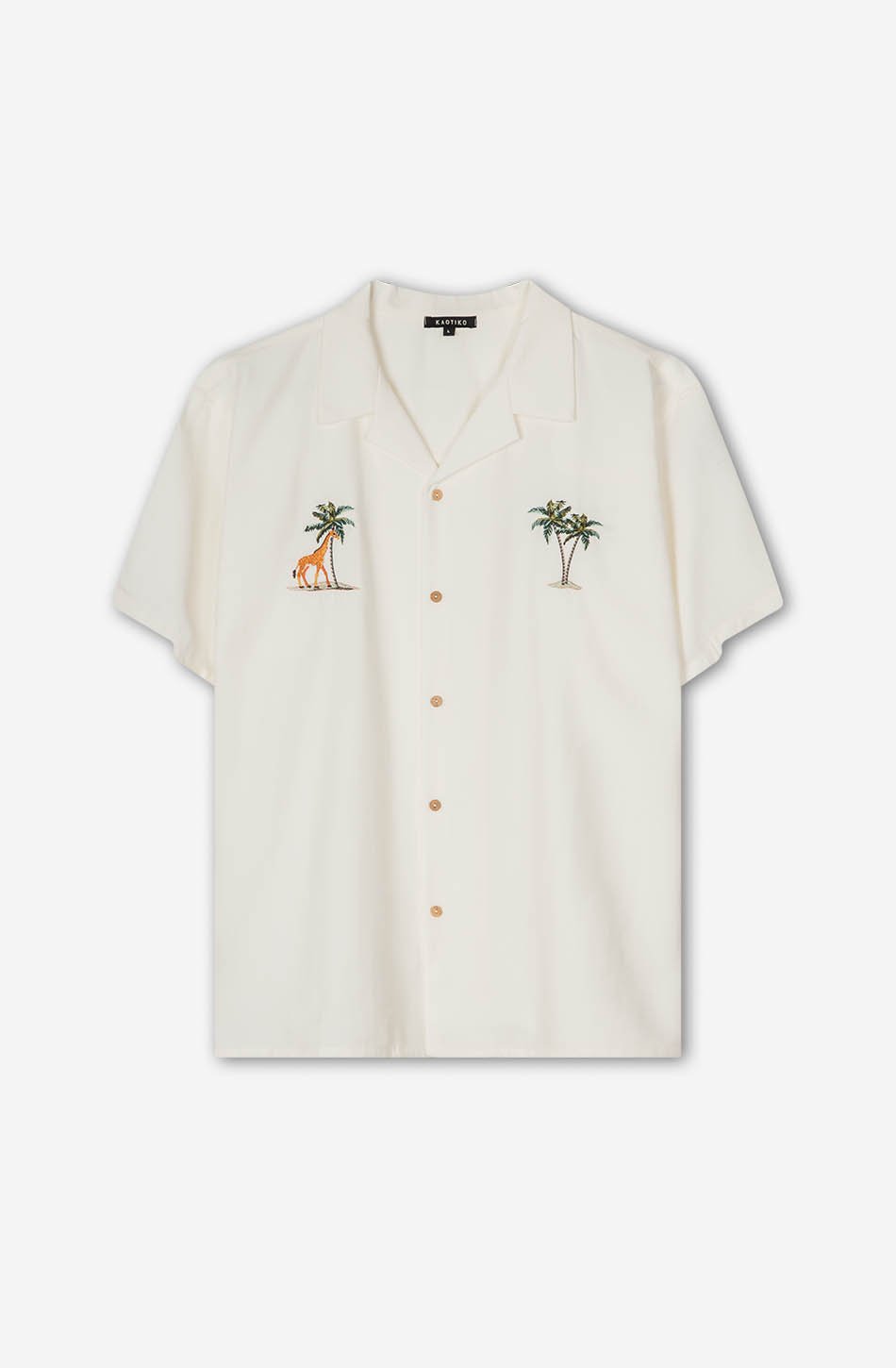 Chemise Palm Safari White