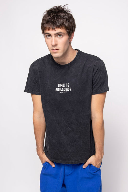 Tee-shirt Washed Illusion Black