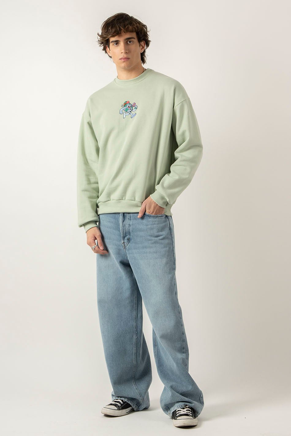 Sweat-shirt World Palid Green