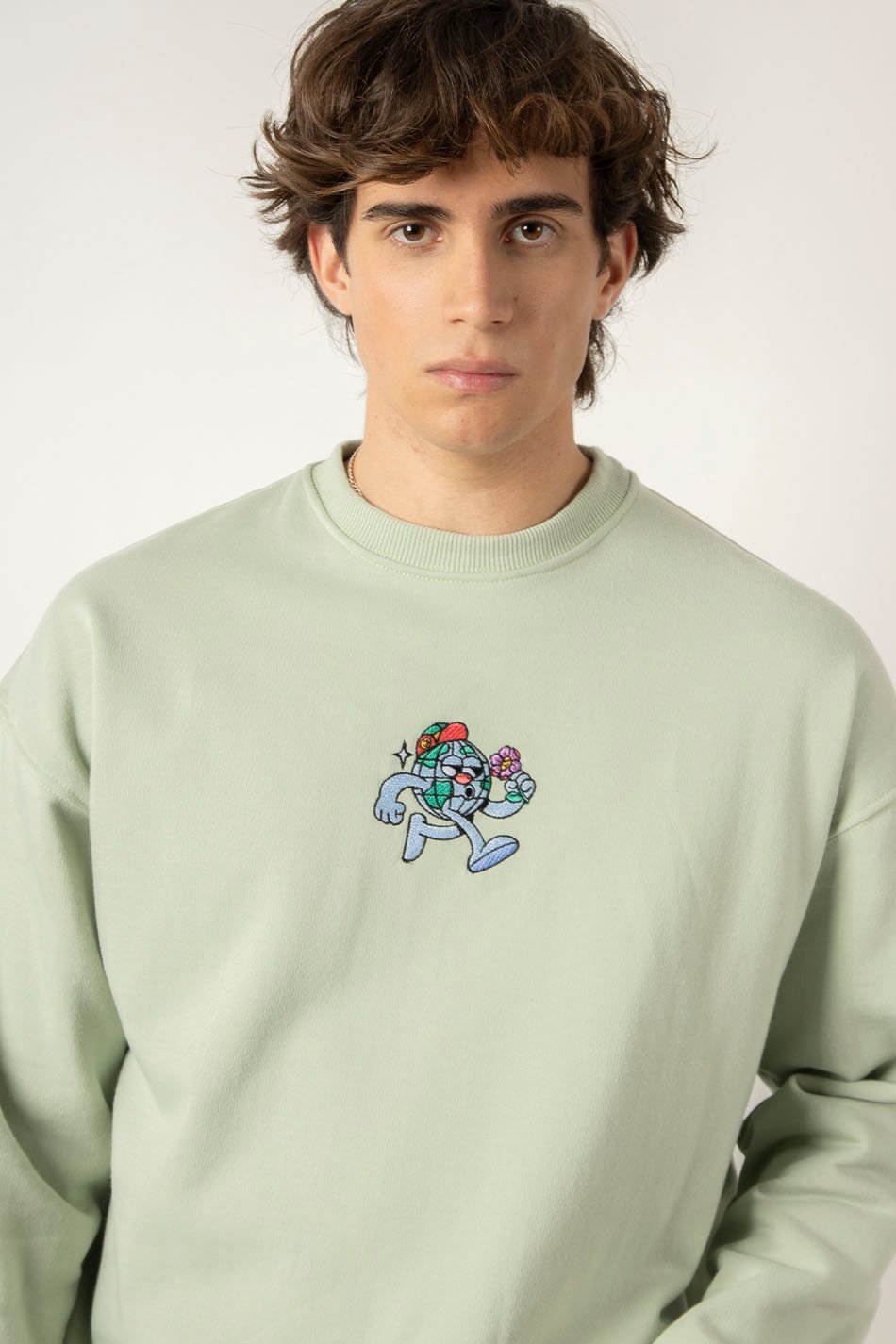 Sweat-shirt World Palid Green