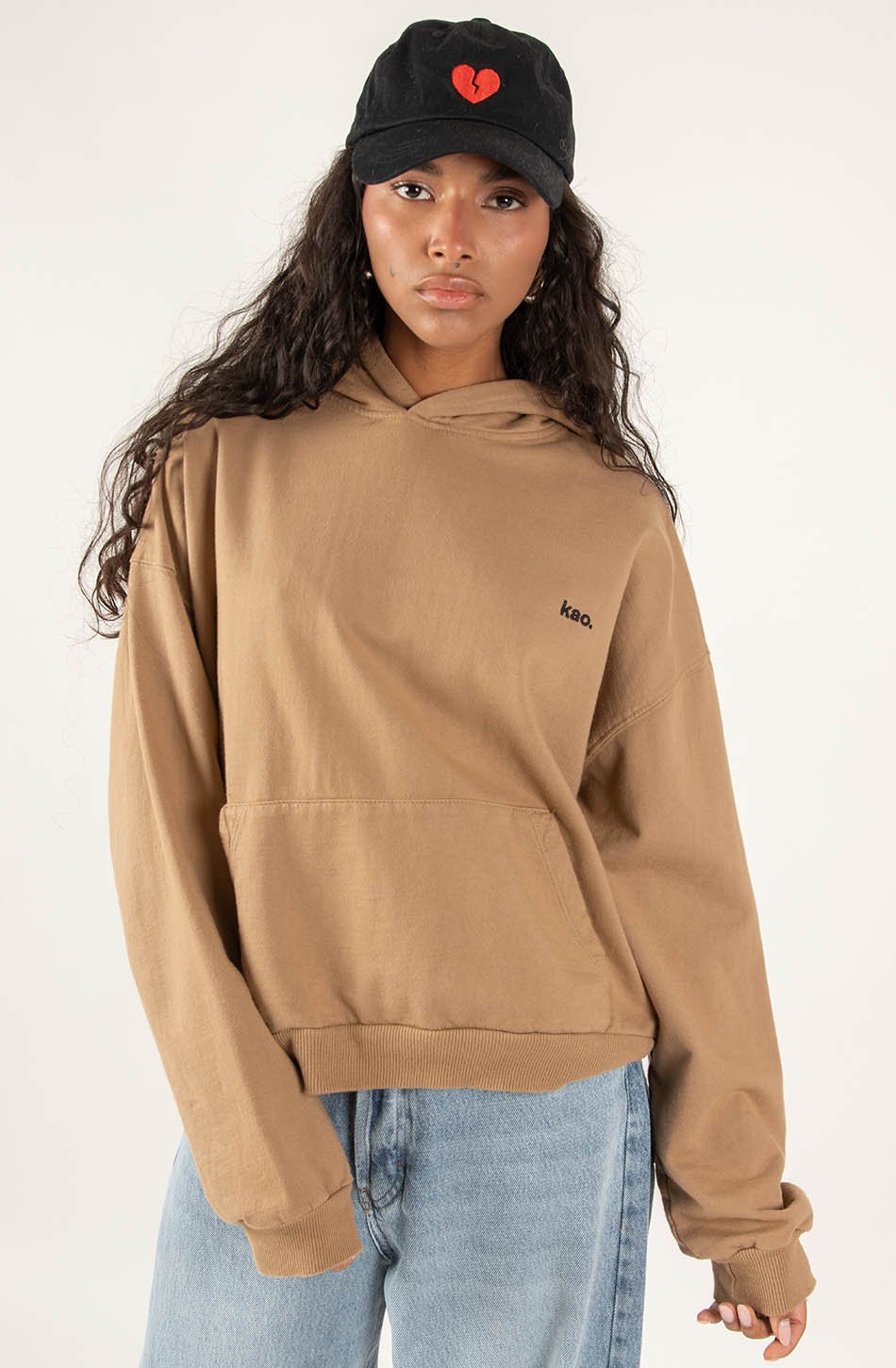 Sweat-shirt Washed Fabien Hazelnut