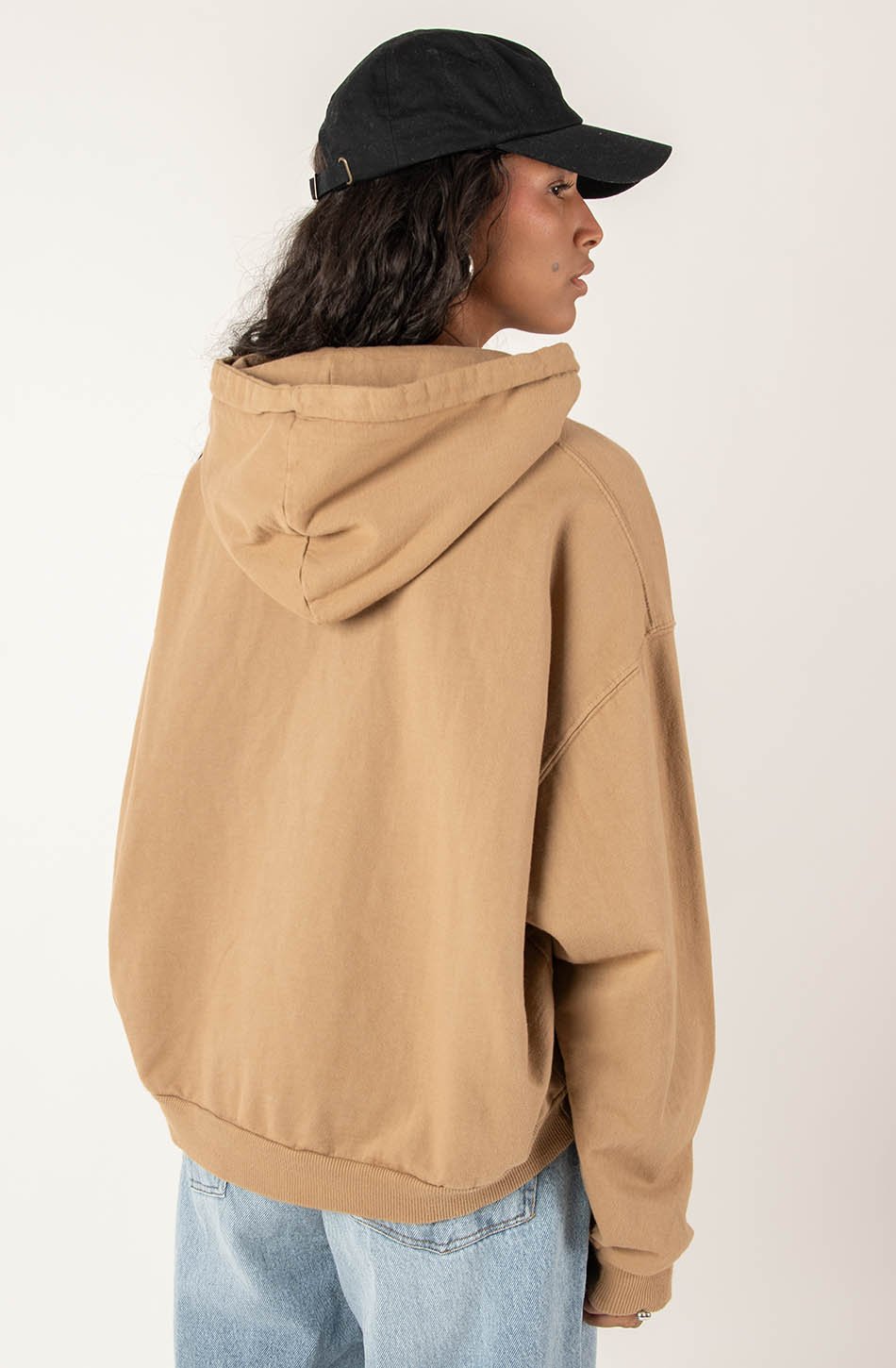 Sweat-shirt Washed Fabien Hazelnut