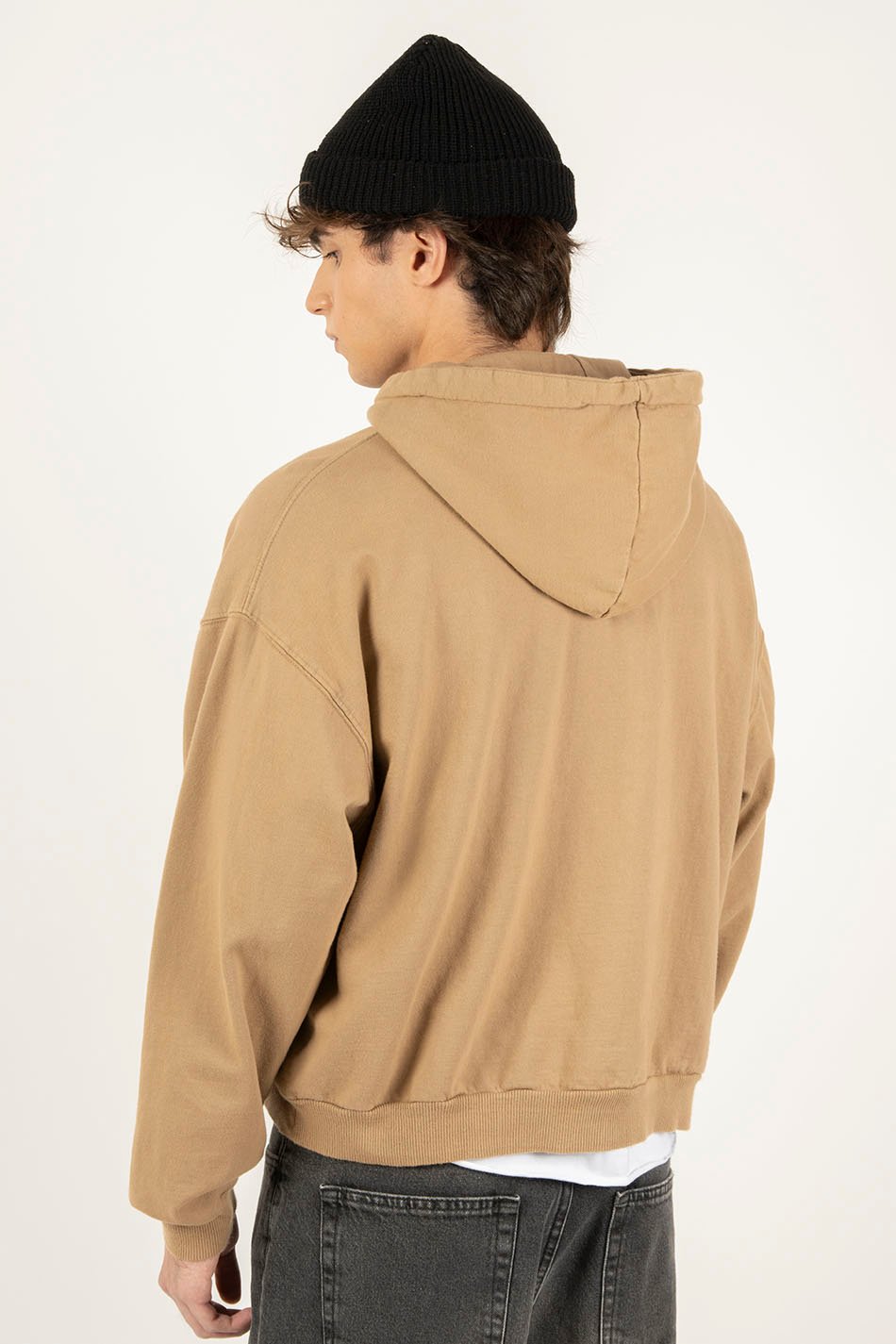 Sweat-shirt Washed Fabien Hazelnut