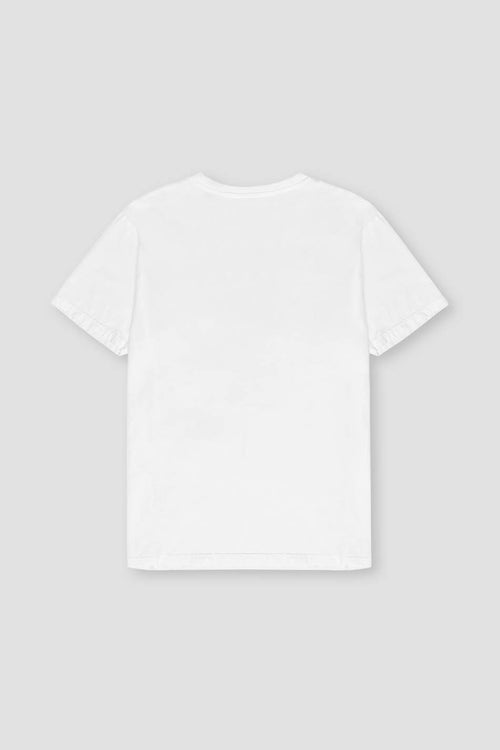 T-shirt Washed Hot Pizza White