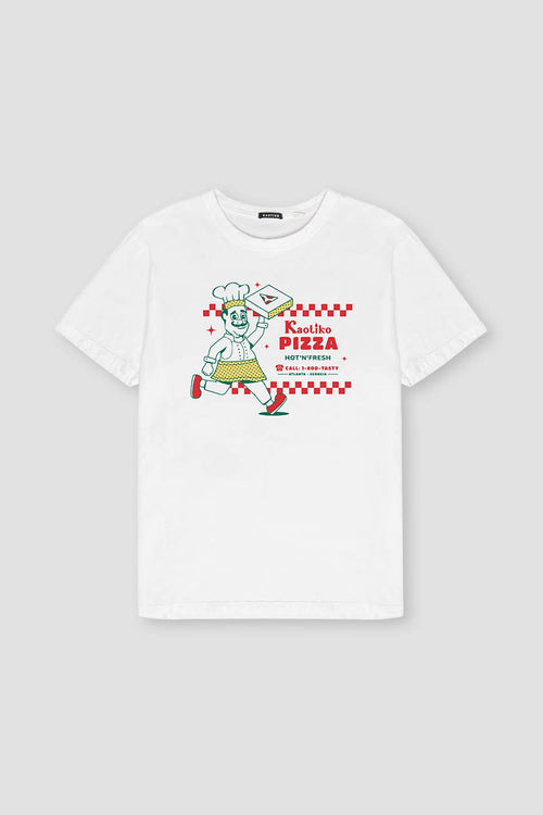 White Washed Hot Pizza T-Shirt