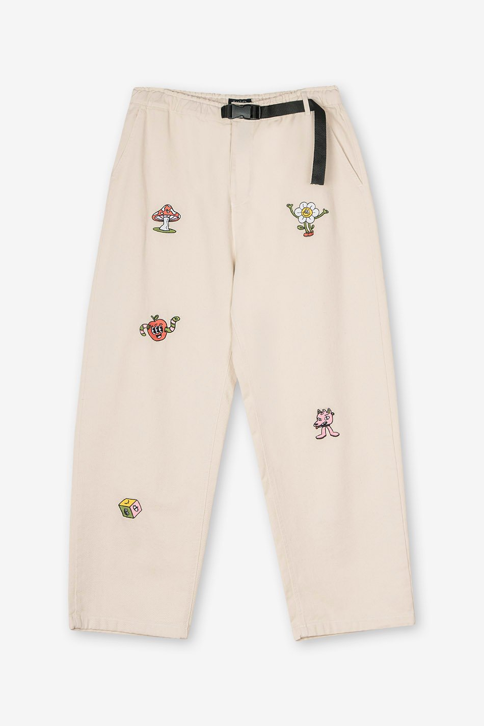 Pantalon Skate Belt Embroidered Fantasy Ivory