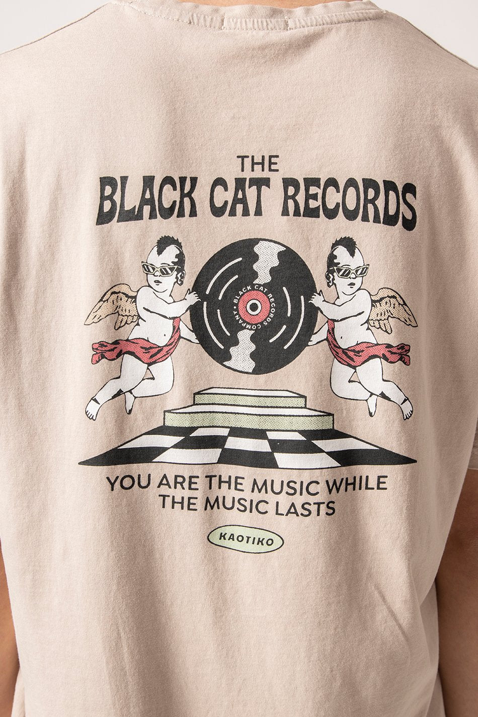 Washed The Black Cat Angels Bone T-shirt